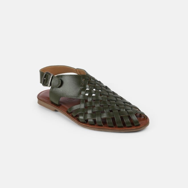 Mochi Men Olive Ethnic Sandals (SKU: 18-1122-49-40)