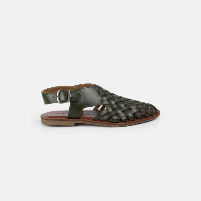 Mochi Men Olive Ethnic Sandals (SKU: 18-1122-49-40)