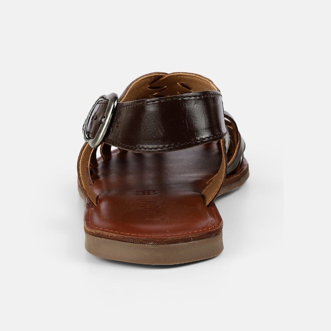 Mochi Men Brown Ethnic Sandals (SKU: 18-1122-12-43)