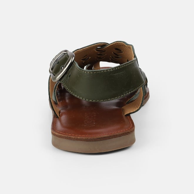 Mochi Men Olive Ethnic Sandals (SKU: 18-1122-49-40)