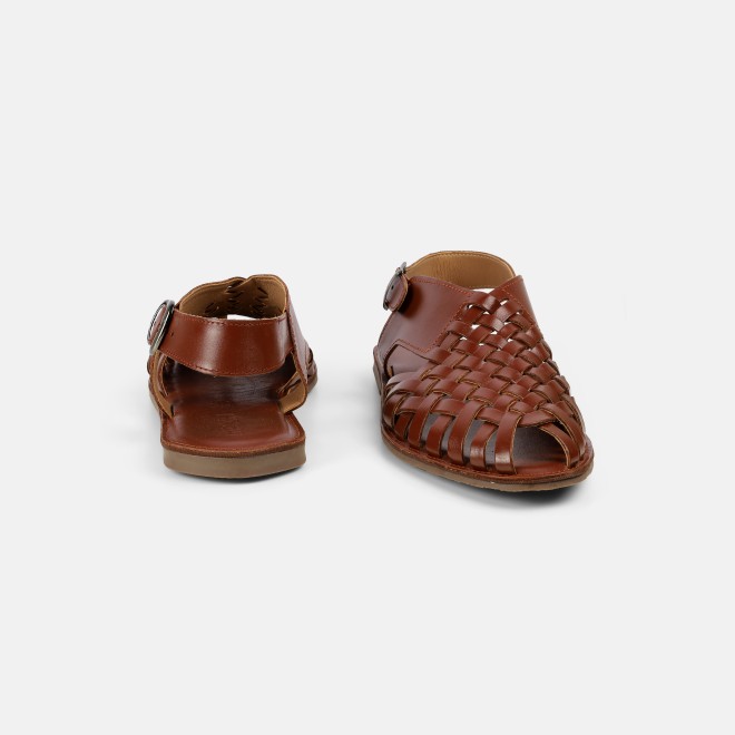 Mochi Men Tan Ethnic Sandals (SKU: 18-1122-23-41)