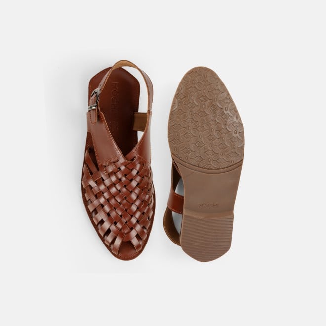 Mochi Men Tan Ethnic Sandals (SKU: 18-1122-23-41)
