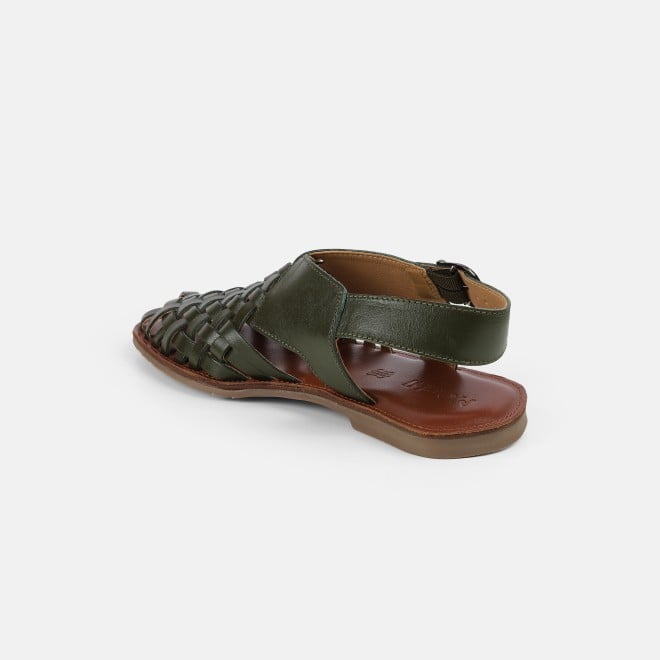 Mochi Men Olive Ethnic Sandals (SKU: 18-1122-49-40)
