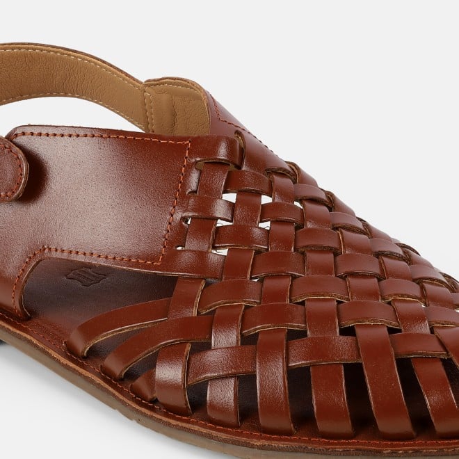 Mochi Men Tan Ethnic Sandals (SKU: 18-1122-23-41)