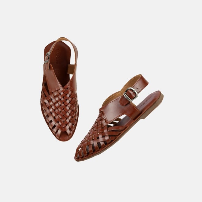 Mochi Men Tan Ethnic Sandals (SKU: 18-1122-23-41)