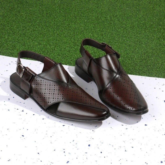 Mochi Men Brown Ethnic Pathanis