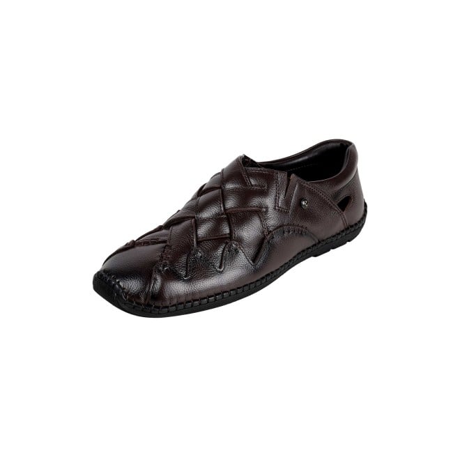 Mochi Men Brown Ethnic Jutis (SKU: 18-1130-12-40)