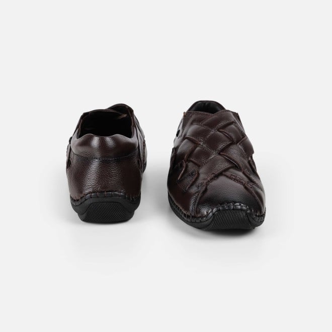 Mochi Men Brown Ethnic Jutis (SKU: 18-1130-12-40)