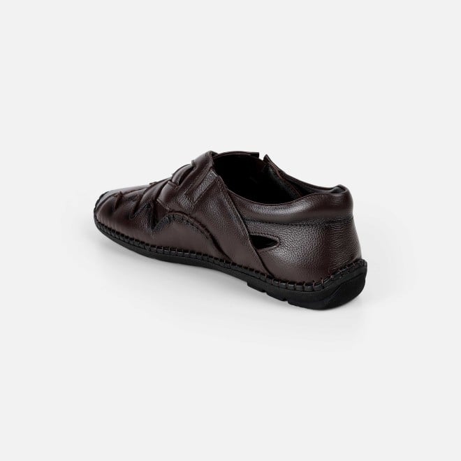 Mochi Men Brown Ethnic Jutis (SKU: 18-1130-12-40)