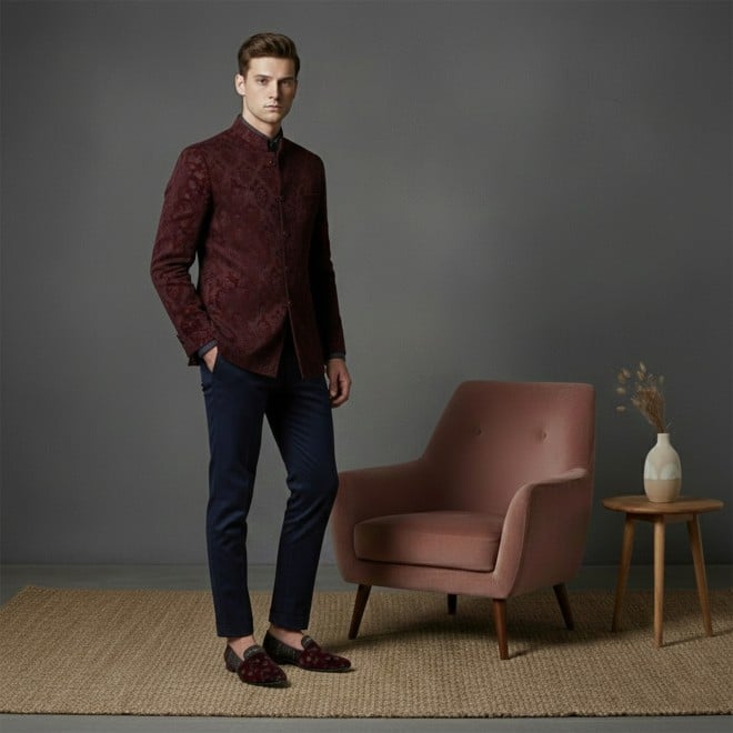 Mochi Men Wine Ethnic Jutis (SKU: 18-1133-58-40)