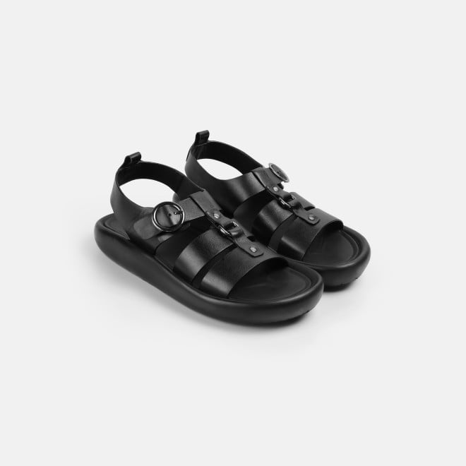 Mochi Men Black Casual Sandals (SKU: 18-1155-11-40)