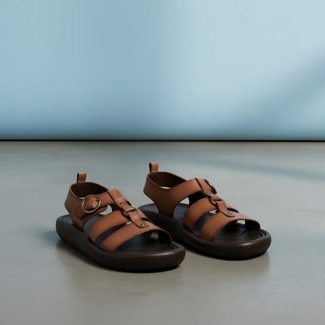 Mochi Men Tan Casual Sandals