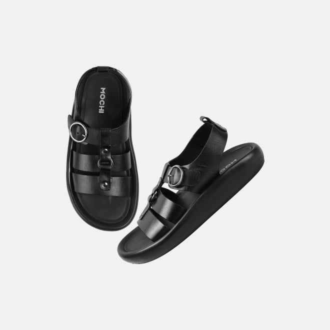 Mochi Men Black Casual Sandals (SKU: 18-1155-11-40)
