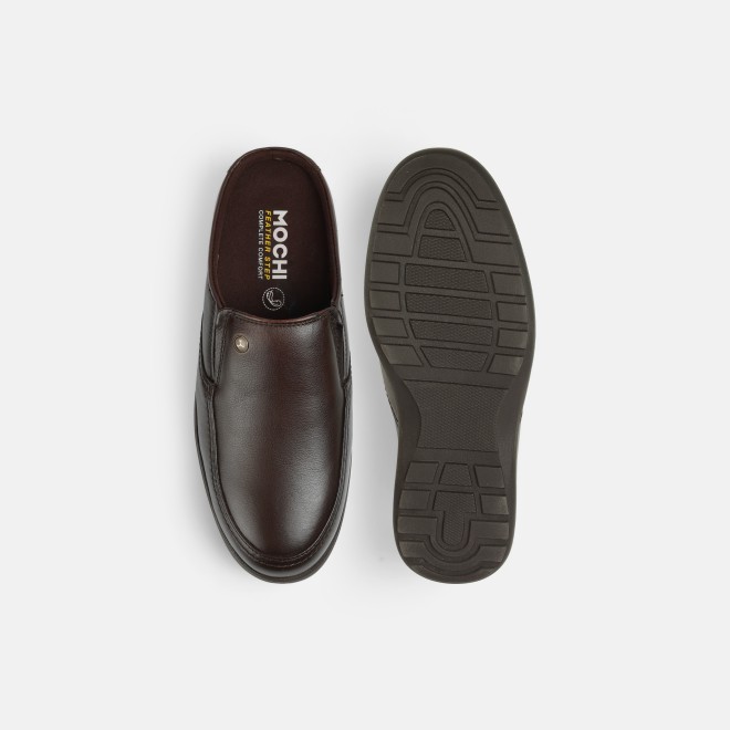 Mochi Men Brown Casual Slip Ons (SKU: 18-1156-12-40)