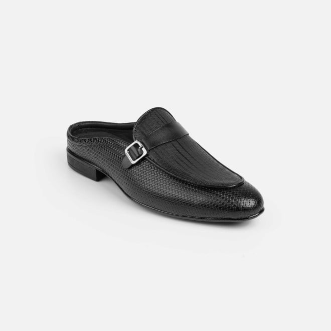 Mochi Men Black Casual Slip Ons