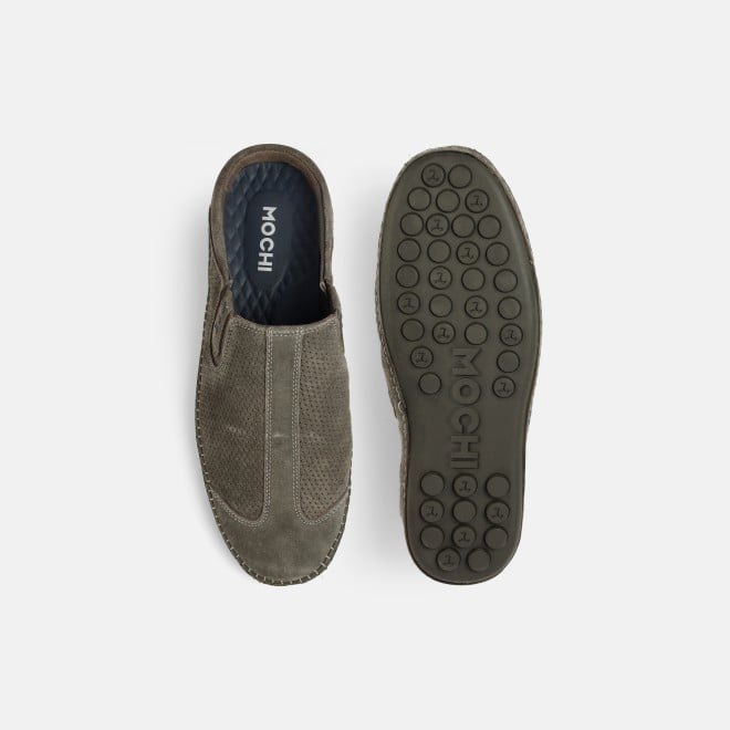 Mochi Men Grey Casual Slip Ons (SKU: 18-1165-14-40)