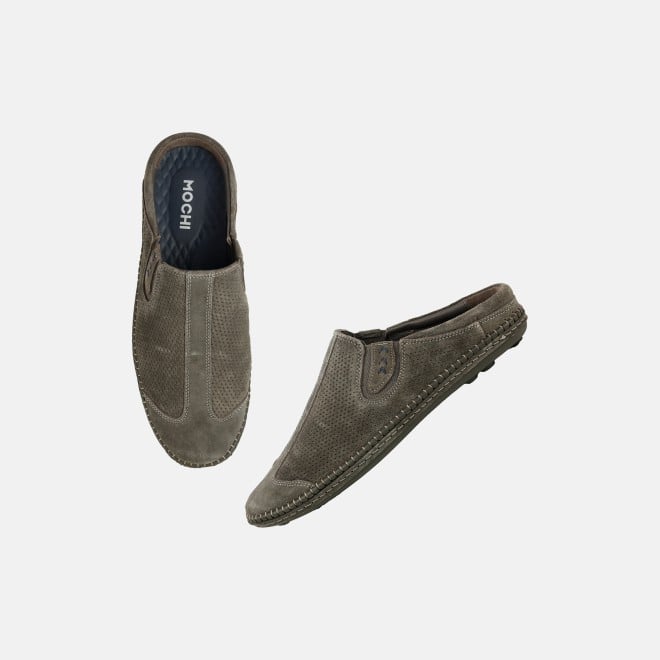 Mochi Men Grey Casual Slip Ons (SKU: 18-1165-14-40)