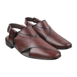 Men Maroon Ethnic Pathani Sandals