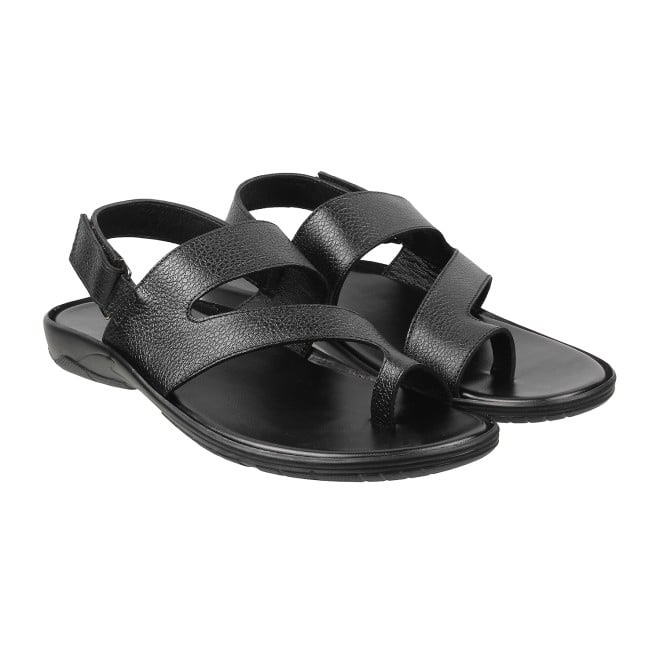 Mochi Men Black Casual Sandals