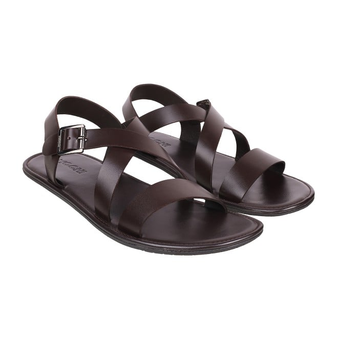 Mochi Men Brown Casual Sandals