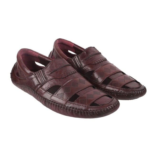 Mochi Men Wine Casual Sandals