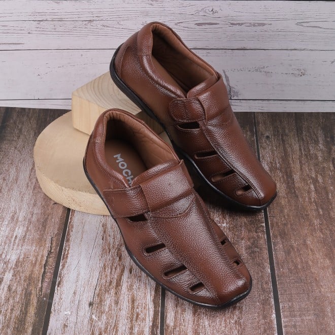 Mochi Men Tan Casual Sandals (SKU: 18-192L-23-46)