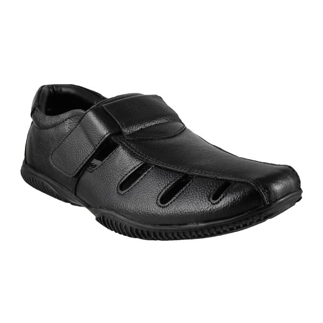 Mochi Men Black Casual Sandals