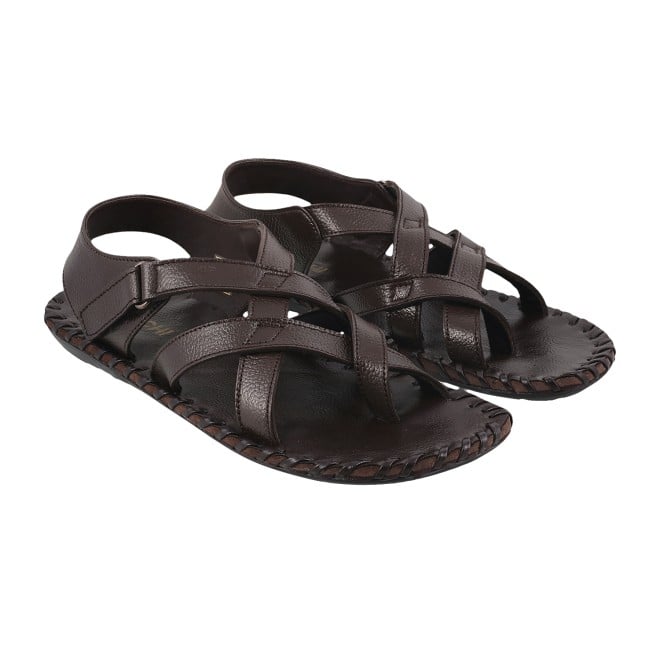 Mochi Men Brown Casual Sandals