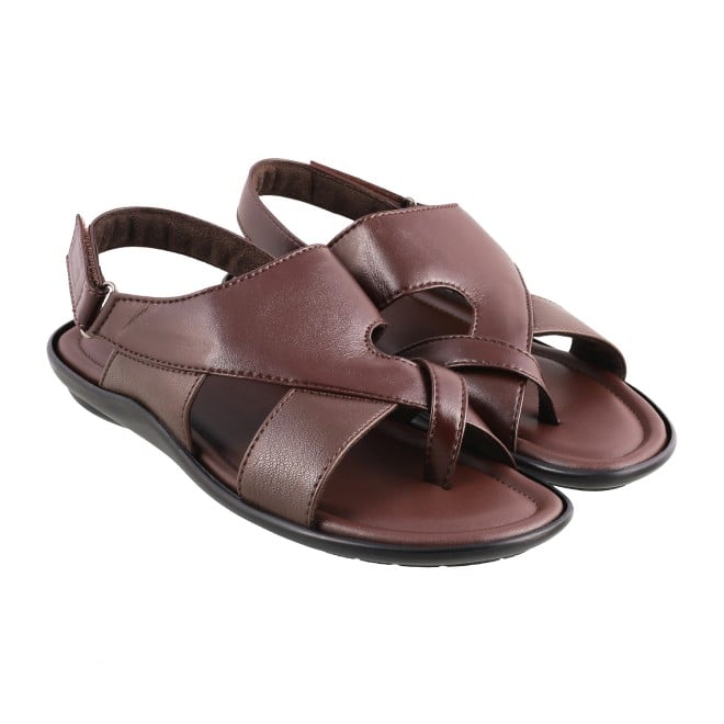 Mochi Men Maroon Casual Sandals