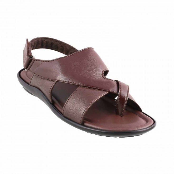 Mochi Maroon Casual Sandals