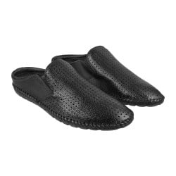 Men Black Casual Slip Ons