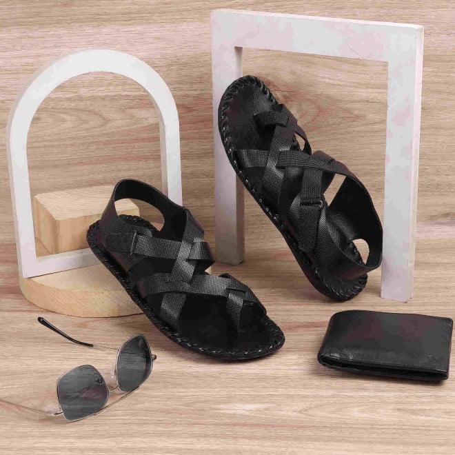 Mochi Men Black Casual Sandals (SKU: 18-765-11-40)