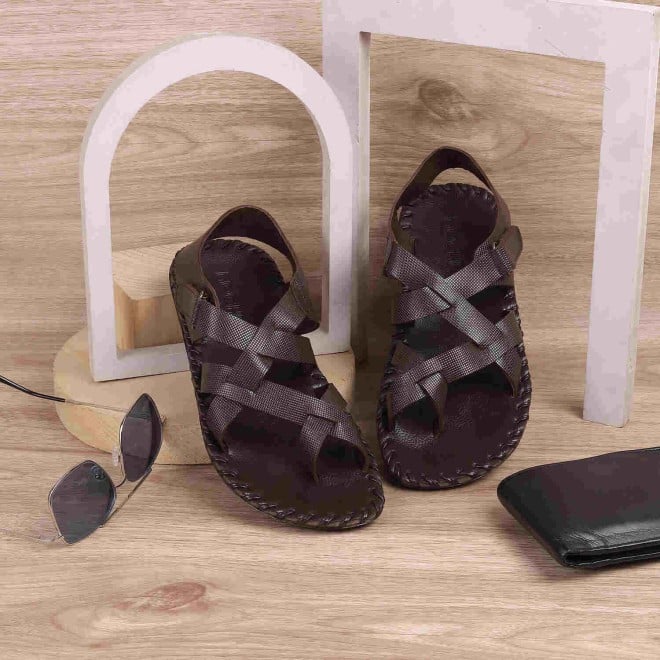 Mochi Men Brown Casual Sandals (SKU: 18-765-12-40)