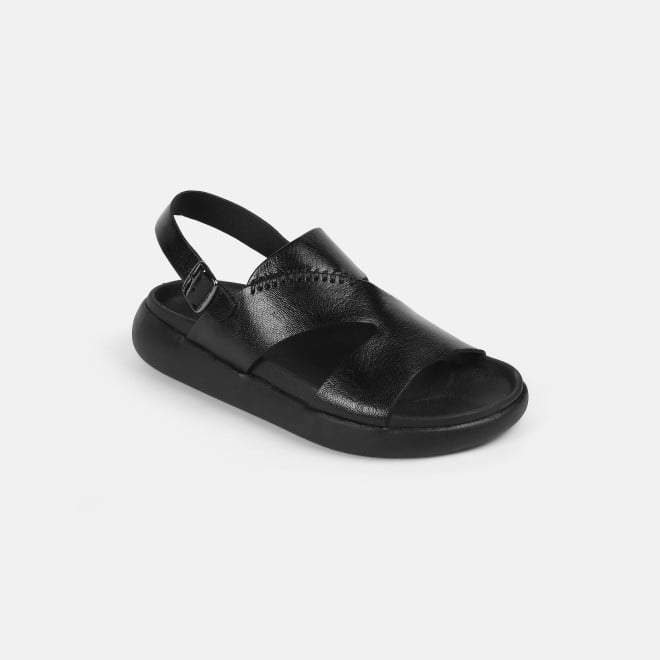 Mochi Men Black Casual Sandals
