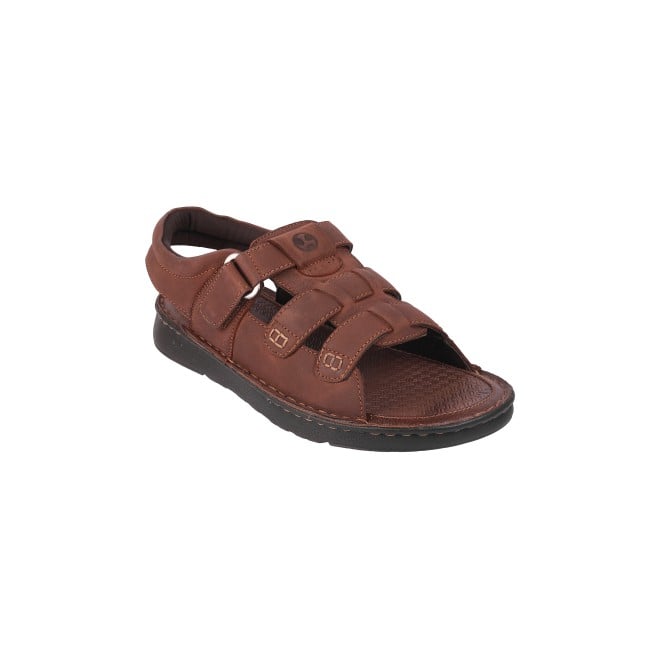 Mochi Men Brown Casual Sandals