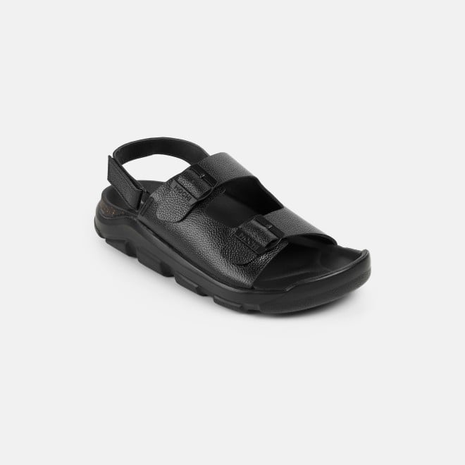 Mochi Men Black Casual Sandals