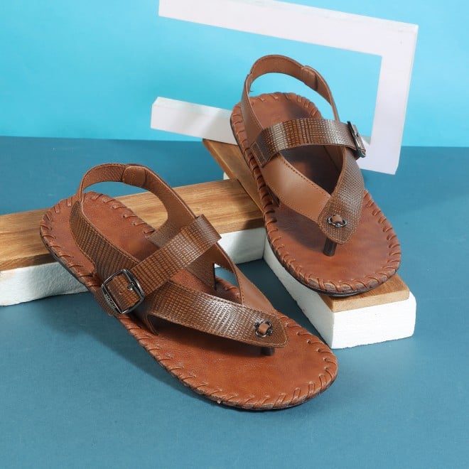 Mochi Men Tan Casual Sandals