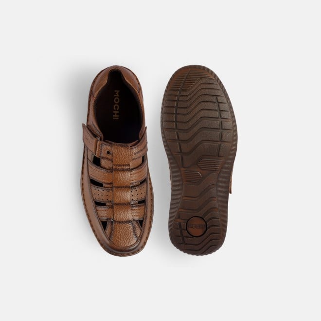 Mochi Men Tan Casual Sandals (SKU: 18-918-23-40)