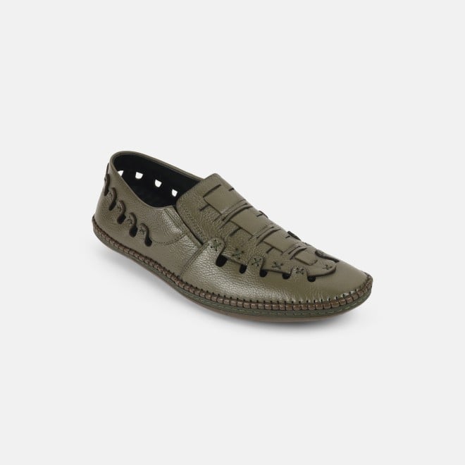 Mochi Men Olive Ethnic Sandals (SKU: 18-969-49-40)