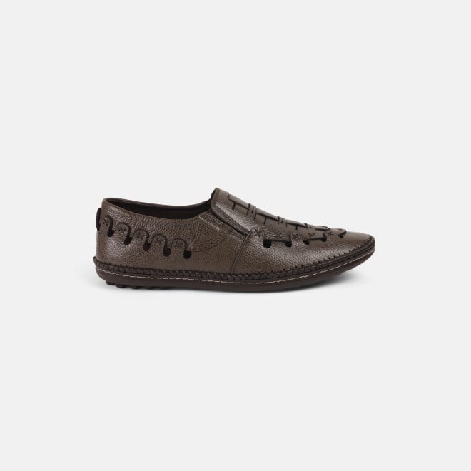 Mochi Men Brown Ethnic Sandals (SKU: 18-969-12-40)