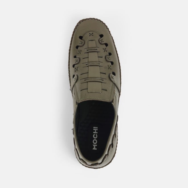 Mochi Men Olive Ethnic Sandals (SKU: 18-969-49-40)