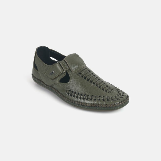 Mochi Men Olive Casual Sandals