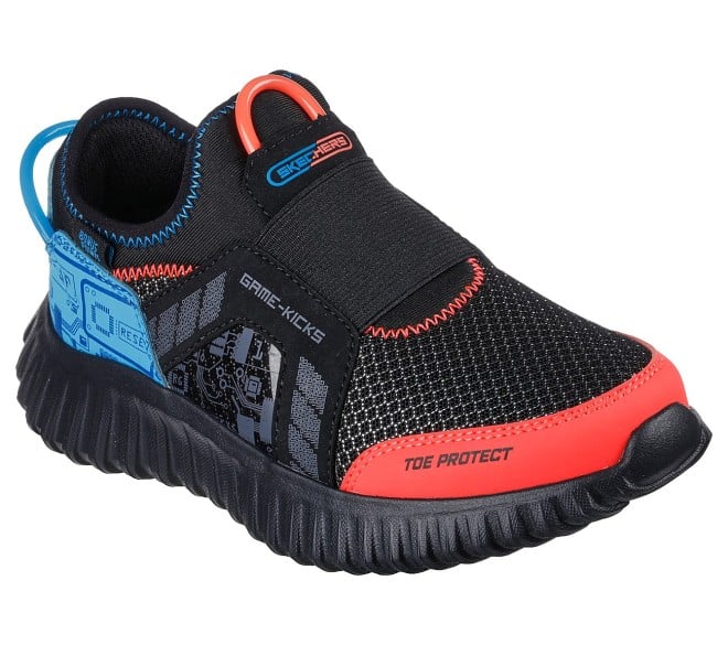 Skechers Kids Unisex Black-Multi Sports Sneakers