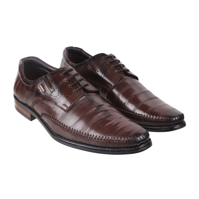 Mochi Men Brown Formal Lace Up