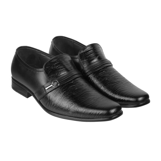 Mochi Men Black Formal Moccasin