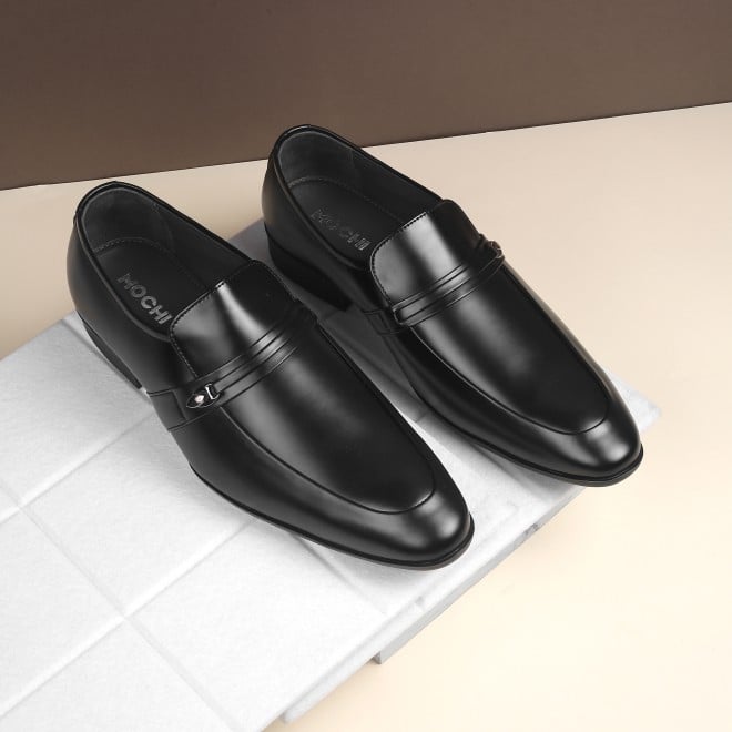 Mochi Men Black Formal Moccasin