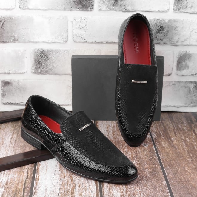 Mochi Men Black Formal Moccasin