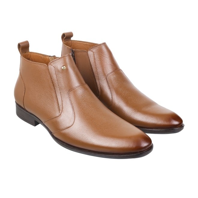 Mochi Men Tan Formal Boots