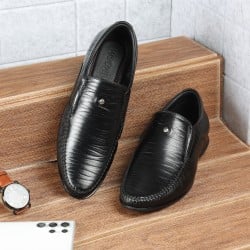 Men Black Formal Slip-Ons