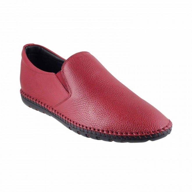 Mochi Men Red Casual Moccasin